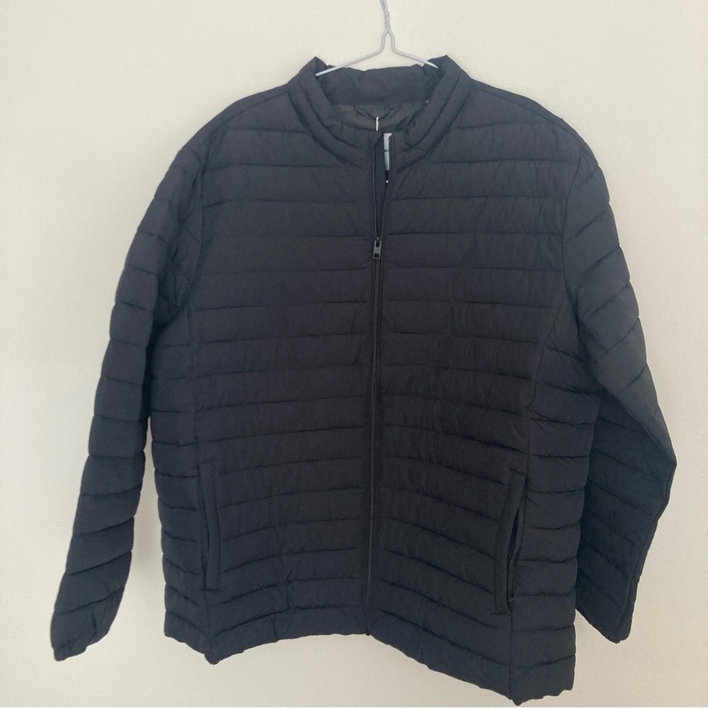 NWT jack And Jones Men’s Puffer Jacket Recycled Polyester Size 3XL Black